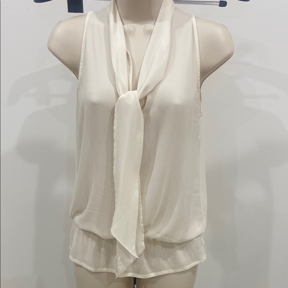 Wolford Cream Tie-Neck Blouse